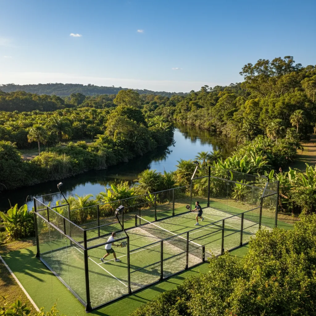 Padelbanen van L'Oeuf langs de IJssel
